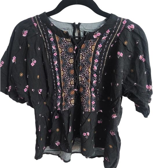 art class Other - Art Class Girls Boho Black Floral  Shirt Size Youth Large 10/12